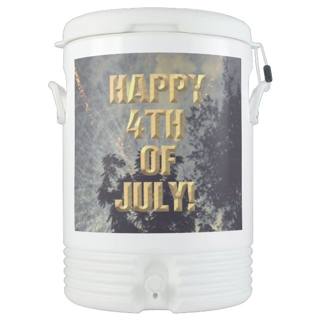 Fireworks 19 4th of July Igloo beverage cooler (Front)