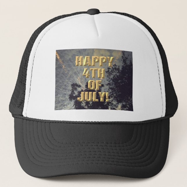 Fireworks 19 4th of July trucker hat (Front)