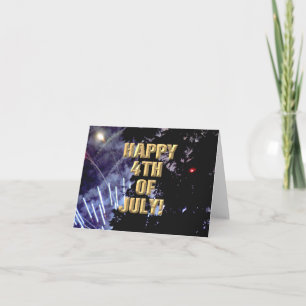 Fireworks 1 4th of July card