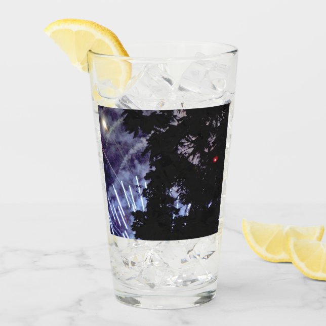 Fireworks 1 Collins glass tumbler (Front Ice)