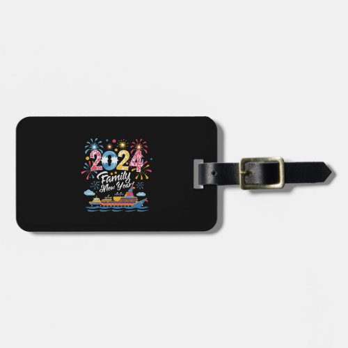 Fireworks 2024 Family New Year Cruise Family Luggage Tag