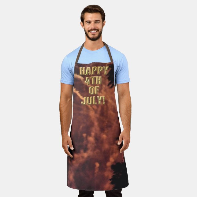 Fireworks 20 4th of July chef apron (Worn)