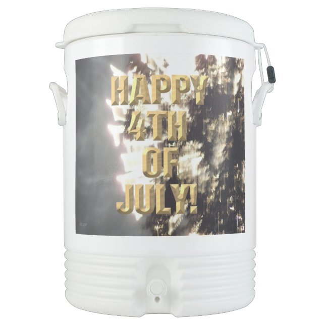 Fireworks 2 4th of July Igloo beverage cooler (Front)