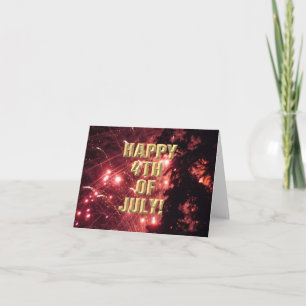 Fireworks 3 4th of July card