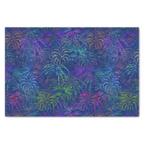 Fireworks 4th of July Colorful Summer Pattern Tissue Paper