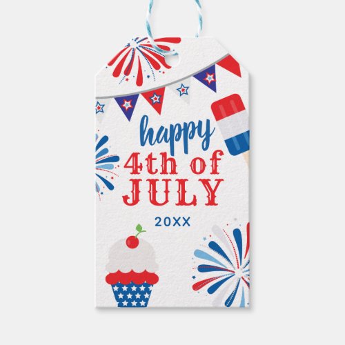 Fireworks 4th of July Gift Tags