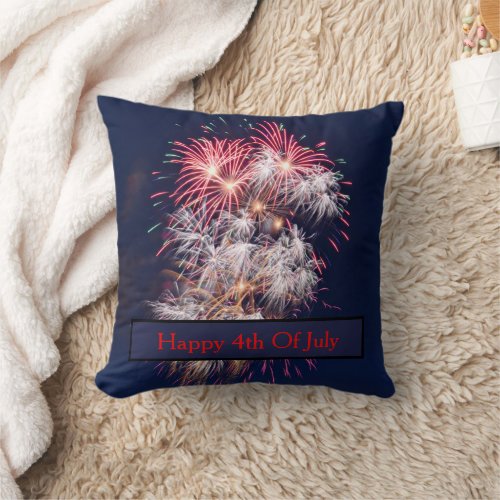 Fireworks 4th Of July Independence Day Throw Pillow