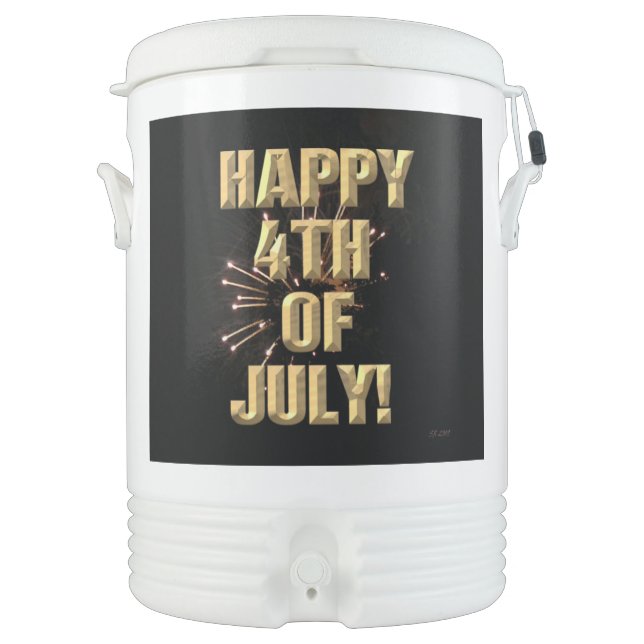 Fireworks 5 4th of July Igloo beverage cooler (Front)