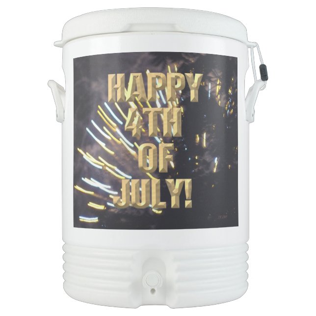 Fireworks 6 4th of July Igloo beverage cooler (Front)
