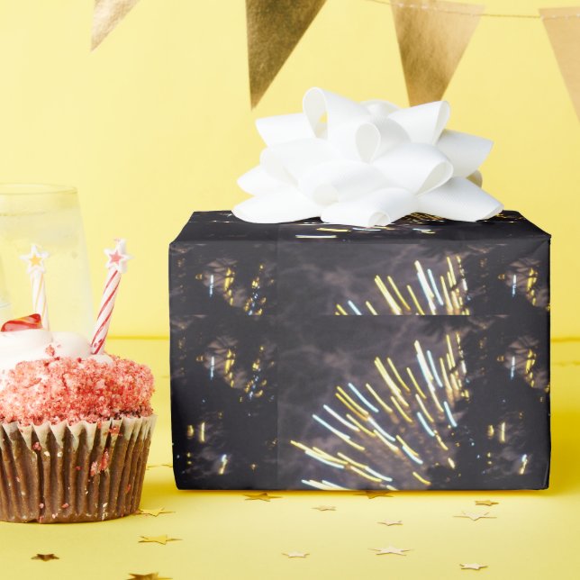 Fireworks 6 glossy wrapping paper (Birthday Party)