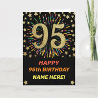 Happy 95th Birthday Banner with Black & Gold Glitter Circle Dots Cheers to 95 Years Old Birthday Party Decorations. Pre - Strung LASKYER 95th Birthday Decoration Set 