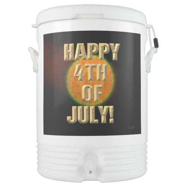 Fireworks 9 4th of July Igloo beverage cooler (Front)