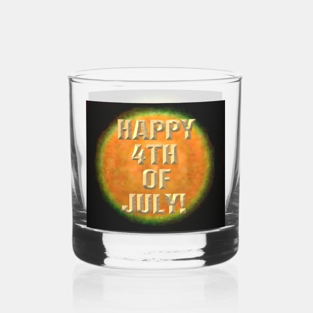 Fireworks 9 4th of July rocks glass (Front)