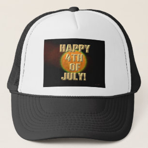 Fireworks 9 4th of July trucker hat