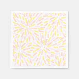 Fireworks Abstract Pangender Pride Flag Pastel Napkins