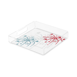 Fireworks Acrylic Serving Tray