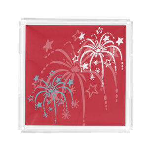 Fireworks Acrylic Serving Tray