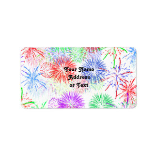 Fireworks (Add background color) Label