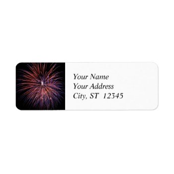 Fireworks Address  Label by lynnsphotos at Zazzle
