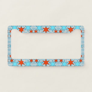 Fireworks and American Flag License Plate Frame