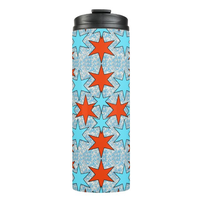 Fireworks and American Flag Thermal Tumbler (Front)