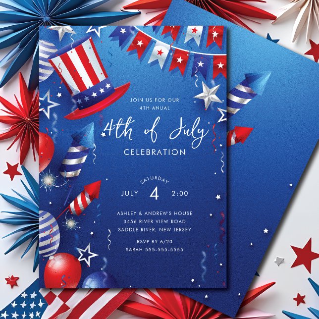 Fireworks and Fun Fourth of July Invitation (Creator Uploaded)