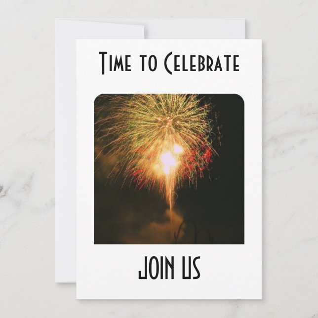 FIREWORKS AND FUN INVITATION ALL OCCASION (Front)
