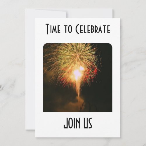 FIREWORKS AND FUN INVITATION ALL OCCASION