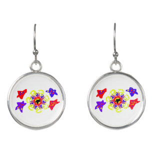 Fireworks and stars earrings