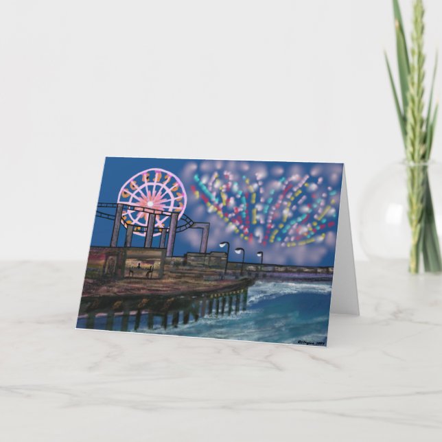 Fireworks at the boardwalk Cards (Front)