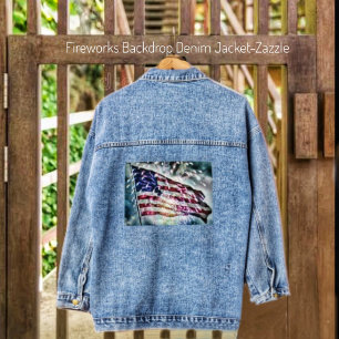 Fireworks Backdrop Denim Jacket