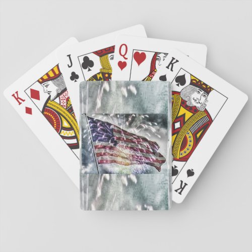 Fireworks Backdrop II Playing Cards