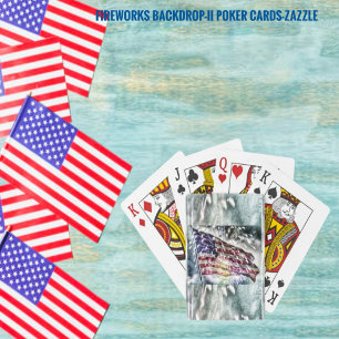 Fireworks Backdrop II Poker Cards