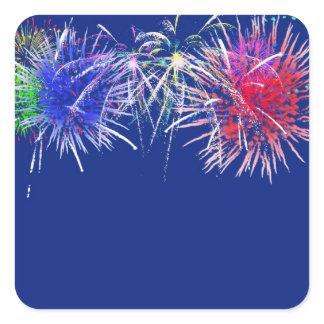 Fireworks Background Square Sticker