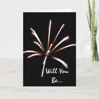 Fireworks Be My Groomsman Invitation Card