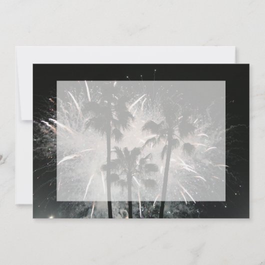 Fireworks behind palm trees (Front)