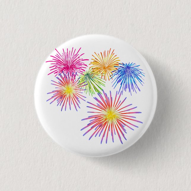 Fireworks Big Party Celebration Firecrackers  Button (Front)