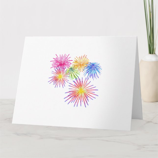 Fireworks Big Party Celebration Firecrackers  Card (Front)