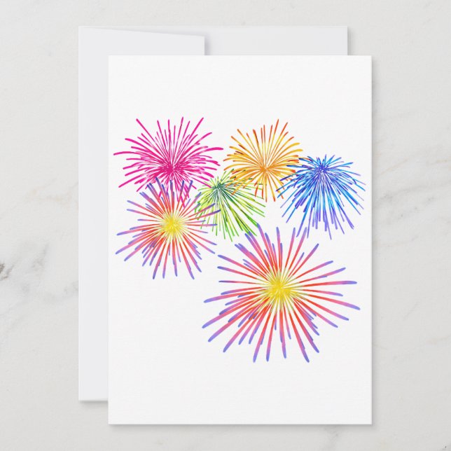 Fireworks Big Party Celebration Firecrackers  Invitation (Front)