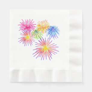Fireworks Big Party Celebration Firecrackers Napkins