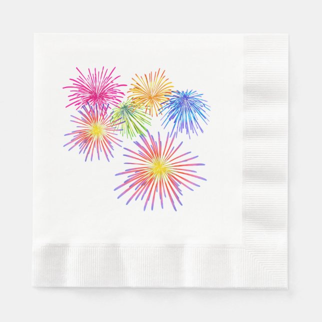 Fireworks Big Party Celebration Firecrackers  Napkins (Front)