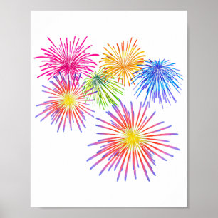 Fireworks Big Party Celebration Firecrackers Poster