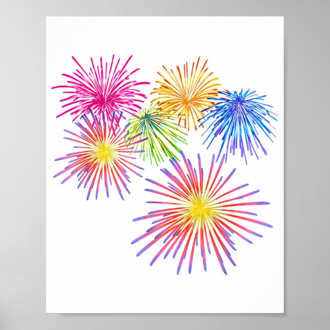 Fireworks Big Party Celebration Firecrackers  Poster (Front)