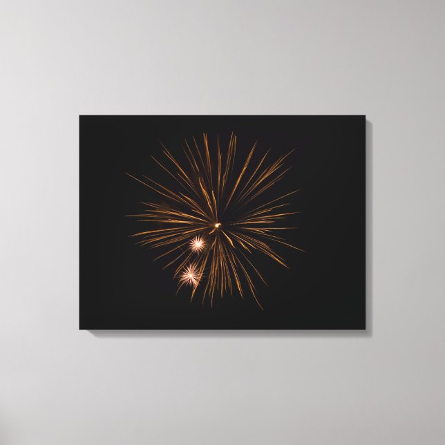 Fireworks black canvas print (Front)