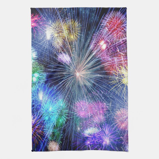 Fireworks Blast Kitchen Towel (Vertical)