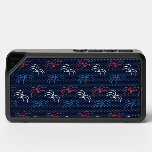 Fireworks Bluetooth Speaker (Navy Blue & Red) (Front)