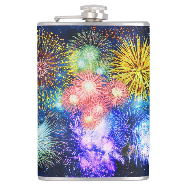 Fireworks Bursts  Flask (Front)