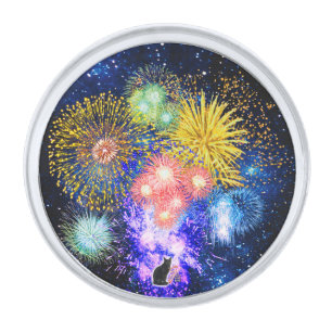 Fireworks Bursts Lapel Pin