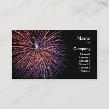 Fireworks Business Card by lynnsphotos at Zazzle