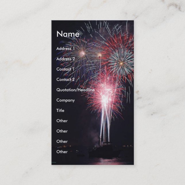 Fireworks Business Card (Front)